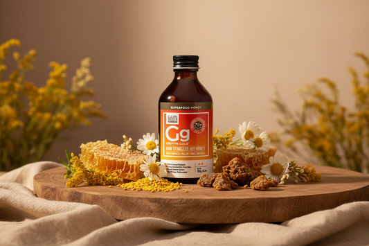 BBN Griffin Gold Raw Stingless Bee Honey Natural Ingredients Propolis Pollen Singapore