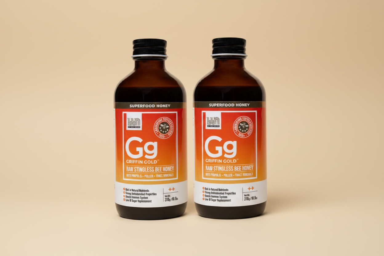 BBN Griffin Gold Stingless Bee Honey 150g and 310g Sizes Available Singapore